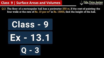 Class 9 Maths, Exercise 13.1 - Q 3 🌟 Surface Areas and Volumes 🌟 NCERT, CBSE 🎯