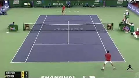 The Legend Federer 4 Aces In A Row Vs Djokovic ! 11/10/2014