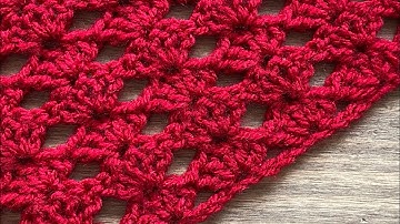 How to - Crochet Lacey Shell stitch