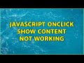 javascript onclick show content not working