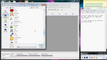 Error Importing MP3 Into Flash - Solution 3 Using Audacity to convert to WAV file