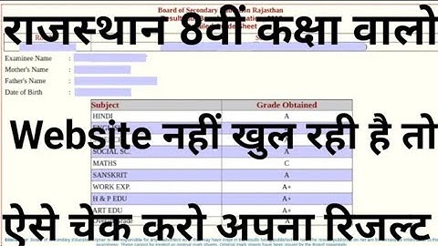 Rajasthan Board Class 8th result 2022 Kab aayega || RBSE 8th Result 2022 kaise check Karen || RBSE
