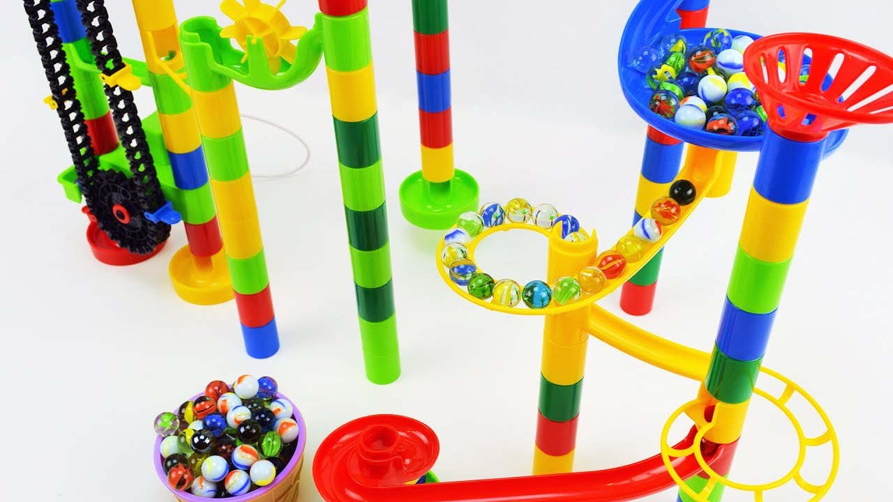 Aprende Colores con Tobogán de Canicas! Juegos Infantiles Marble Maze Run 