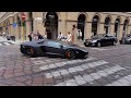 Lamborghini Aventador partenza semaforo Milano