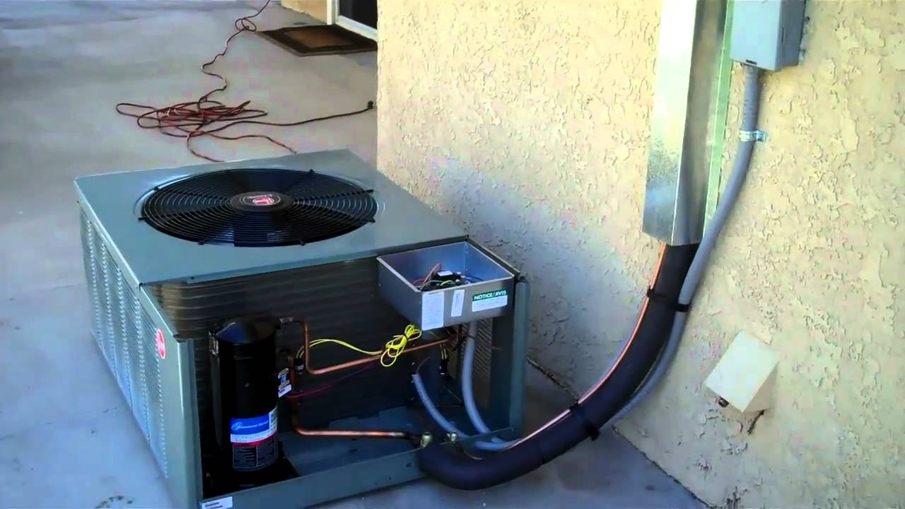 2 1/2 Ton Rheem condenser install. - YouTube ac air handler wiring diagram rheem 