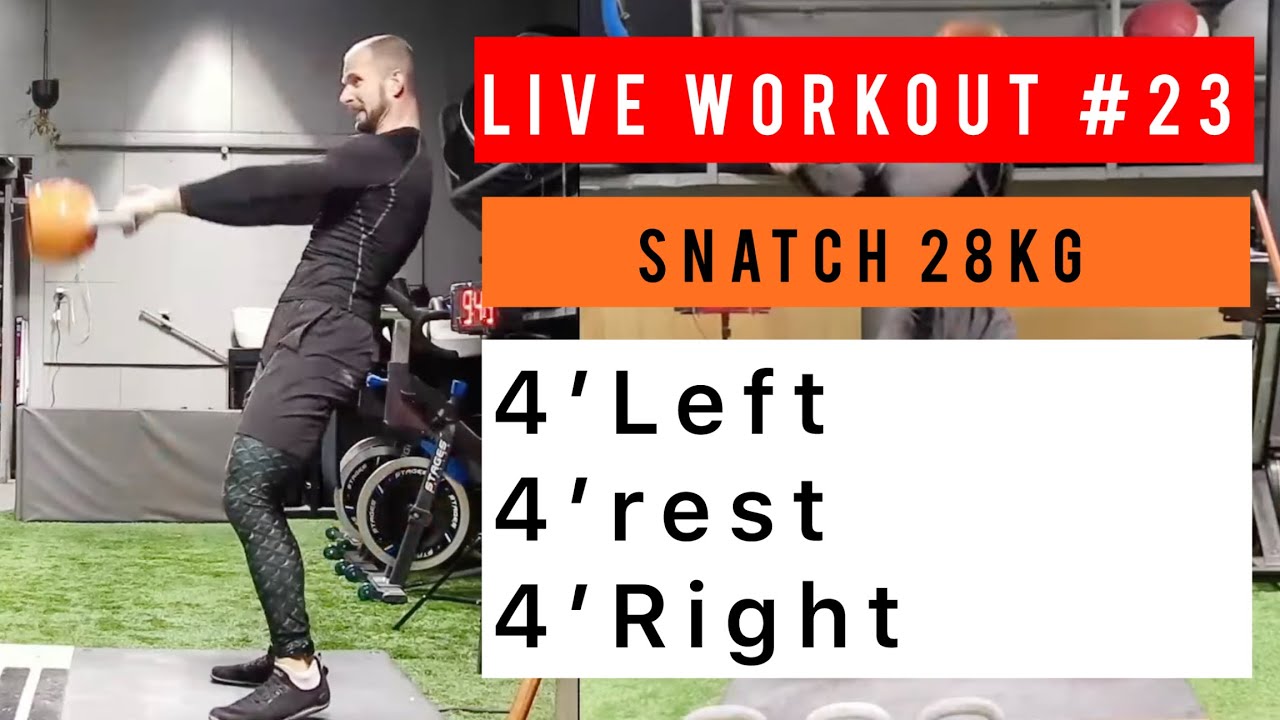 Kettlebell Sport SNATCH | 28kg | 4'Left, 4' rest, 4'Right