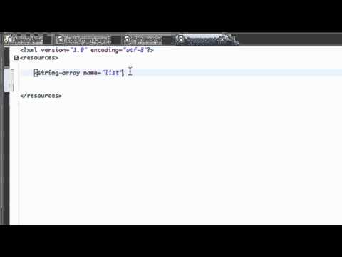 Android Application Development Tutorial   55   Setting up a String array resource   YouTube