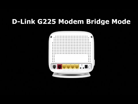 How to put a D-Link G225 into Modem Bridge Mode