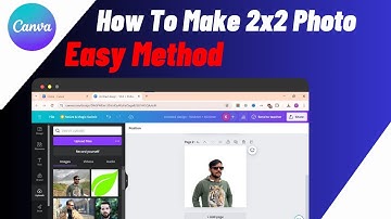 How to Make a 2x2 Inch Or (51 x 51) mm Picture In Canva | Passport Size
