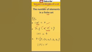 Size or Cardinality of a set - Types of Sets - Set Theory  -  Discrete Math