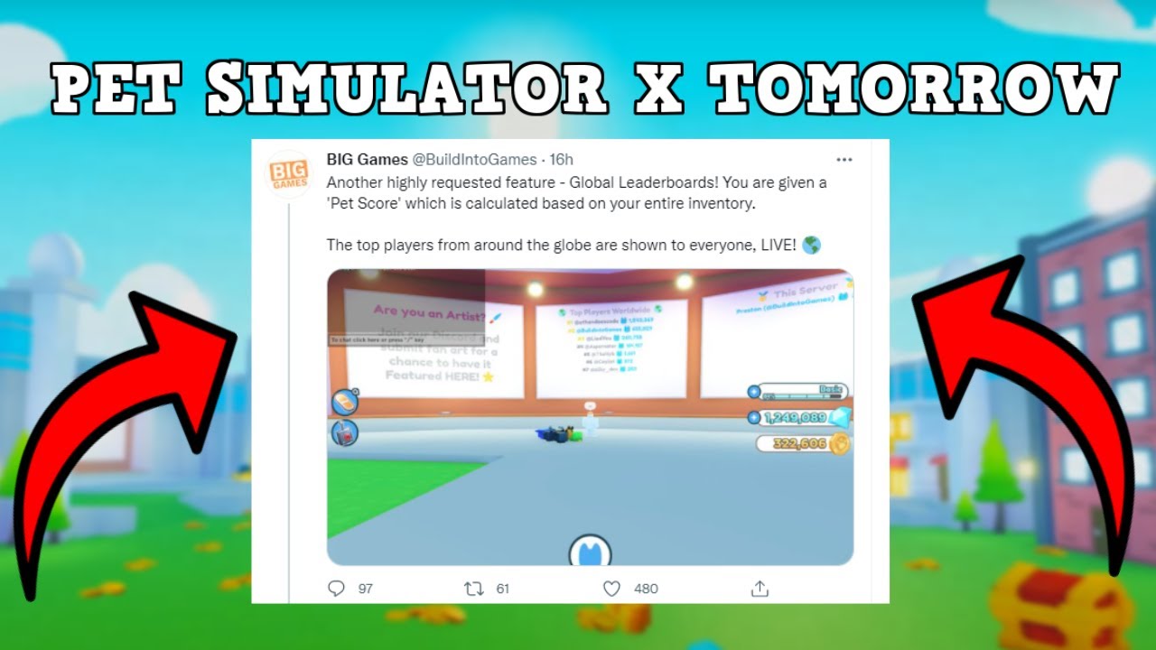 BIG Games on X: The next #PetSimulatorX update is TOMORROW! Who's excited?  👾✨  / X