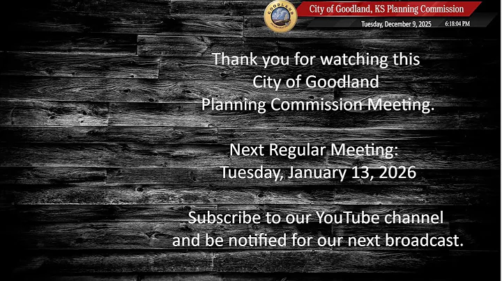 December 9,  2025 Planning Commission Meeting