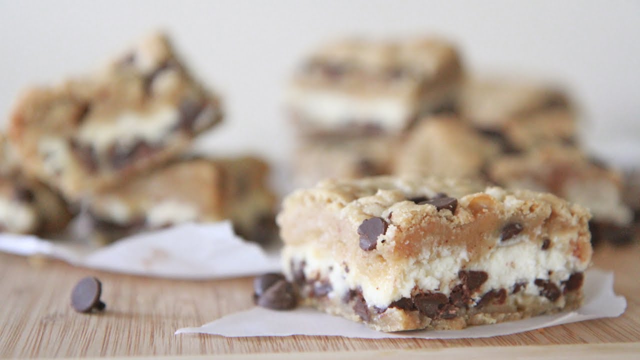 Easy Chocolate Chip Cookie Cheesecake Bars Recipe | Divas Can Cook