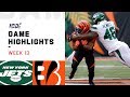 Jets vs. Bengals Week 13 Highlights | NFL 2019