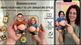 Personalized Funny Face Squishy Fridge Magnet With Pressable Belly | Funny Gift For Family Friend