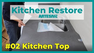 #02 Artesive Kitchen Restore  - Applicazione Pellicola Adesiva su Top della Cucina Piano da lavoro
