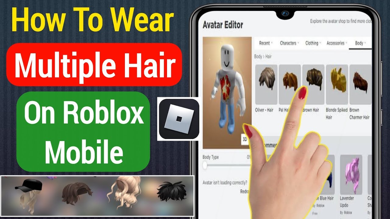 Roblox now prevents you from using advanced to wear more than one hair. Or  this may just be a me problem? : r/roblox