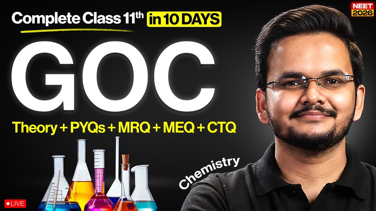 NEET 2026 Chemistry General Organic Chemistry One Shot Class 11 | All ...
