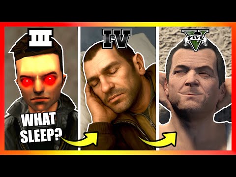 Evolution Of SLEEP LOGIC In GTA Games GTA 3 GTA 5 