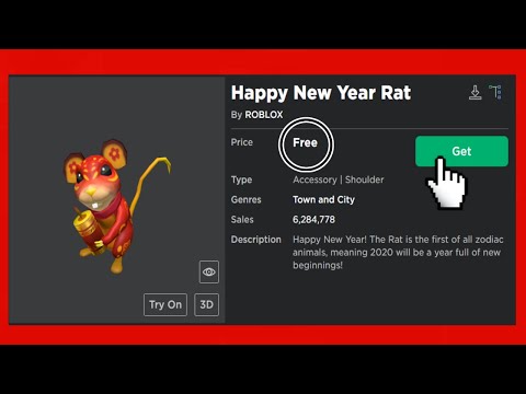 Free How To Get Happy New Year Rat 2020 Roblox Youtube - how to get the new happy new year rat for free roblox youtube