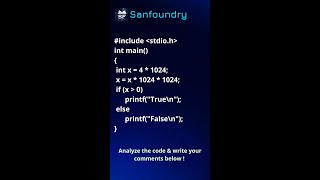 C Language Problem 9 | Sanfoundry | #Shorts Net Worth