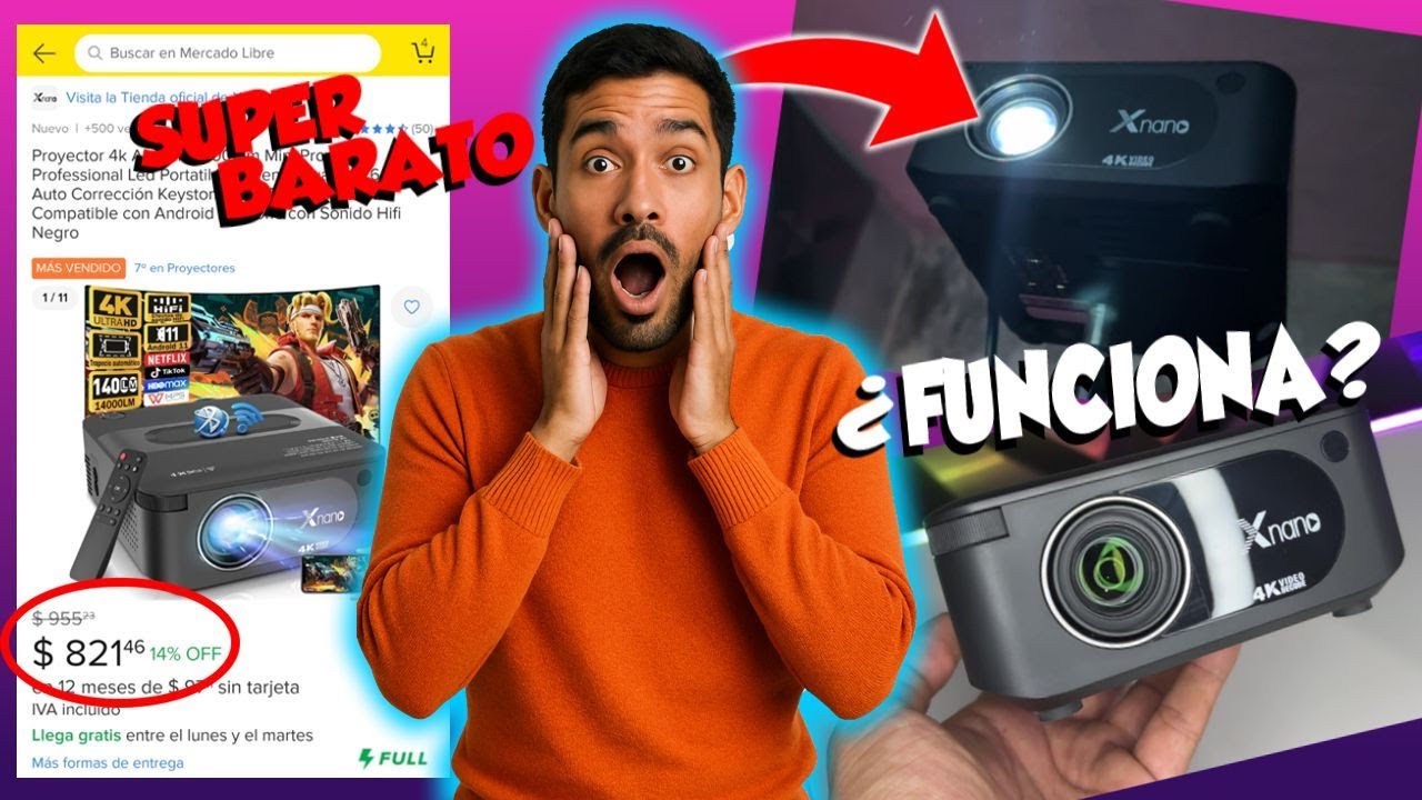 😱💲 Compré un Proyector BARATO 🎥🎞️ ¿Realmente funcionan o son ESTAFA? 💥
