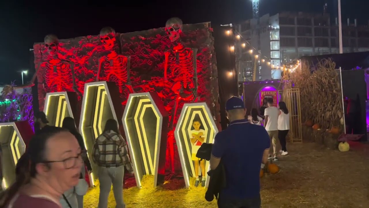 Pumpkinville Toronto at night time part 1