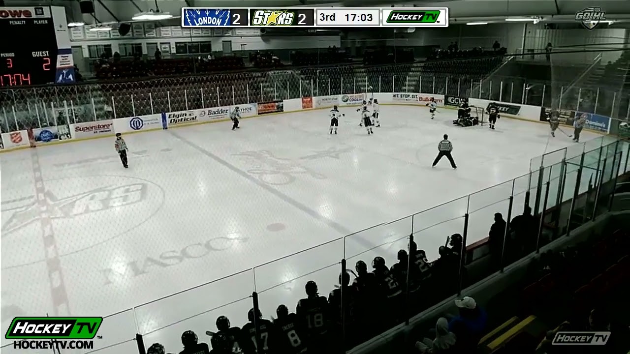 London Nationals - Bradyn Santavy 13 (Talan Palmer, Sam O'Reilly) PP TB vs St. Thomas Stars