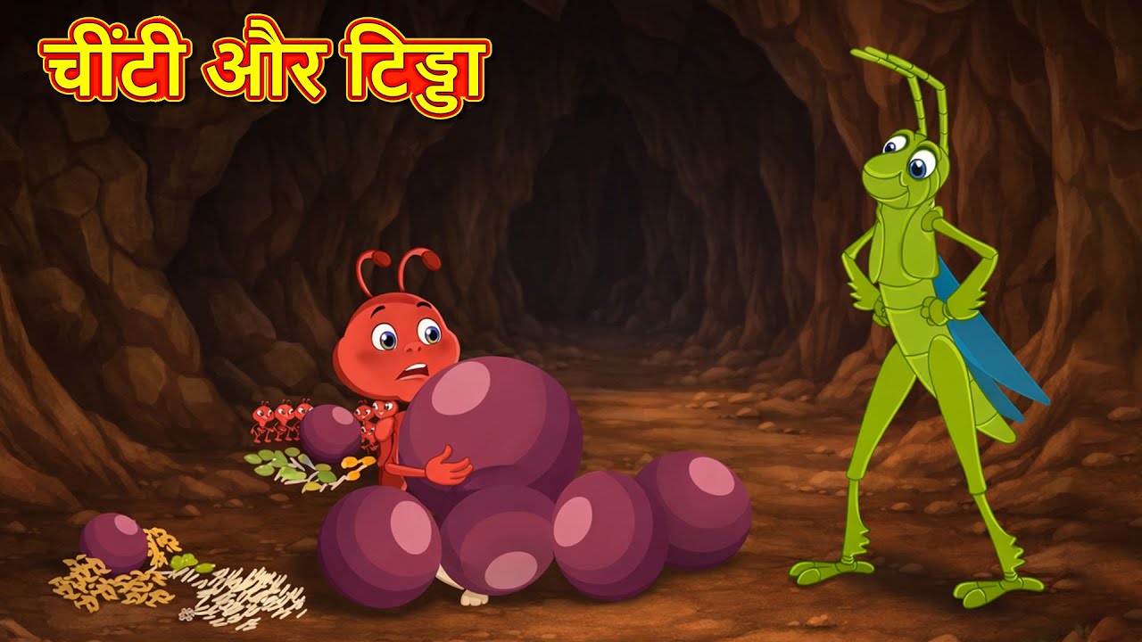 चींटी और टिड्डा | The Ant and the Grasshopper | Moral Stories in Hindi | Bedtime Stories
