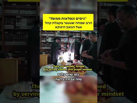 ניסים ונפלאות ממש |  הרב שמחה שטטנר בקבל קהל אצל הגאון הינוקא