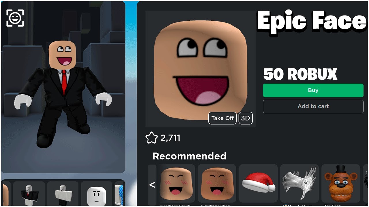 News roblox on X: BREAKING: Roblox has put the Epic Face back on