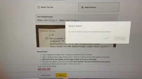FOUR SECOND LEFT TO UPLOAD AP EXAM