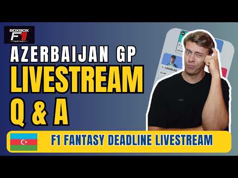Baku F1 Fantasy Live Stream + Q&A - F1 Fantasy Strategy, Tips, and Top Picks! thumbnail
