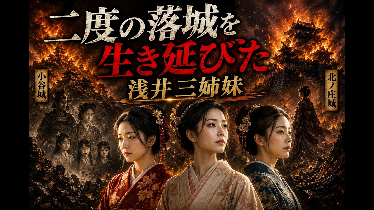【歴史解説】４Ｋ映像・二度の落城を経験した浅井三姉妹！茶々、初、江はその後どう生きた？【MONONOFU物語】