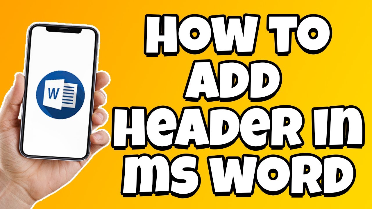 How To Create a header in Microsoft Word Quick Tutorial YouTube