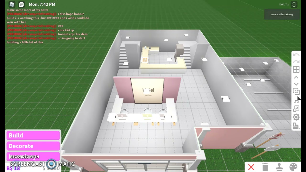 bloxburg bloxy hotel working the front desk *FIRST VIDEO* YouTube