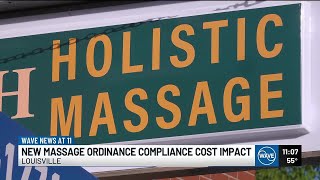Louisville massage ordinance compliance costs forcing therapist into debt