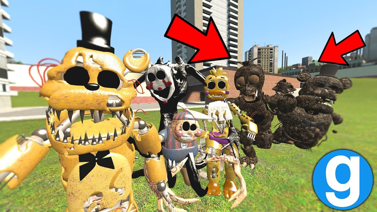 New Final Nights 2 3 Animatronic Npcs Garry S Mod Sandbox Five Nights At Freddy S Youtube - garrys mod roblox npc