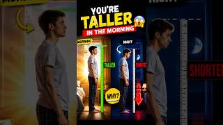 “You’re Taller in the Morning 😳”#shorts #viral #facts #science #height