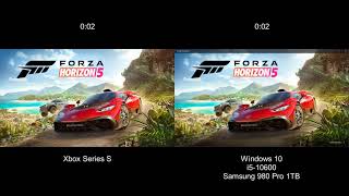 Forza Horizon 5 loading time Xbox Series S vs Windows PC