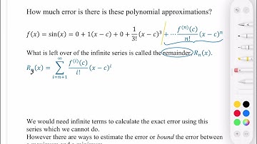 23 From Linear Approximation to Taylor Polynomials Part3