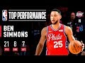 Ben Simmons Shows OFF Range, Posts A Near Triple-Double! | 2019 NBA Preseason
