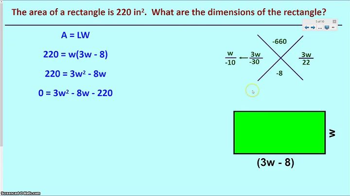 Word Problems and Factoring