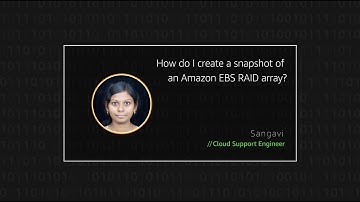 How do I create a snapshot of an Amazon EBS RAID array?