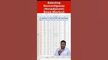 Selecting Non-contiguous or Non-adjacent rows in Excel.#Shorts