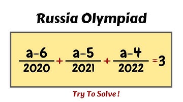 Russian Math Olympiad | 90% Failed To Solve it | Mathematics | Math | Pi Nerds