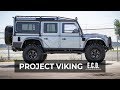 Intimidating 7'4" Custom Defender 110 with 37-inch Tires in Liquid Silver | Project Viking | D110