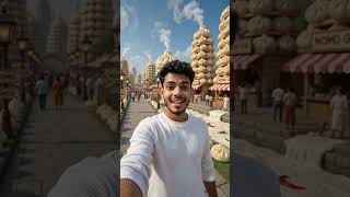 🔥 Exploring the Amazing Momo World 🤯 | AI Fantasy Food City Vlog 🥟#shortvideo #satisfying
