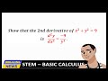 HIGHER ORDER DERIVATIVES - THE SECOND DERIVATIVE