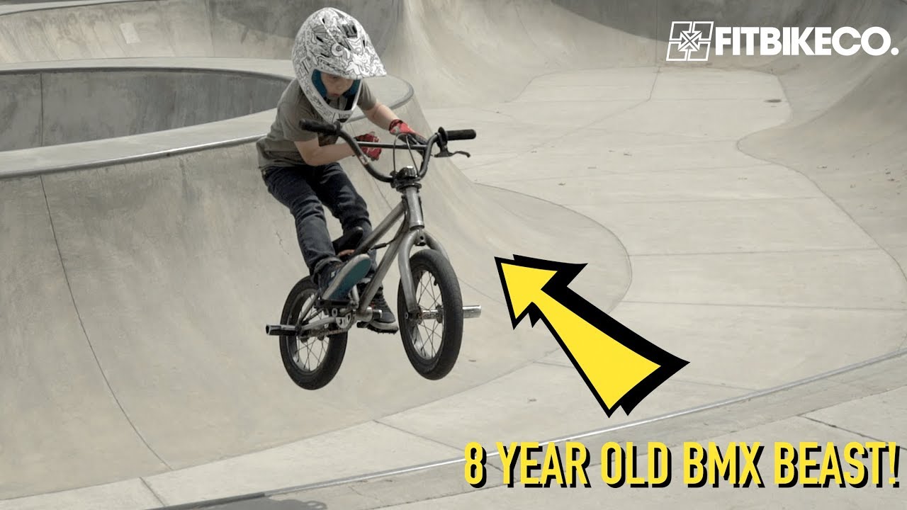 Five Tricks With 8 Year Old Bmx Rider Caiden Cernius Youtube